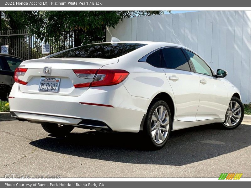 Platinum White Pearl / Black 2021 Honda Accord LX