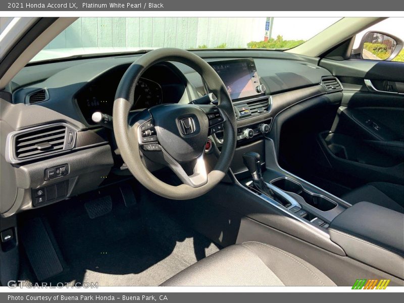 Platinum White Pearl / Black 2021 Honda Accord LX