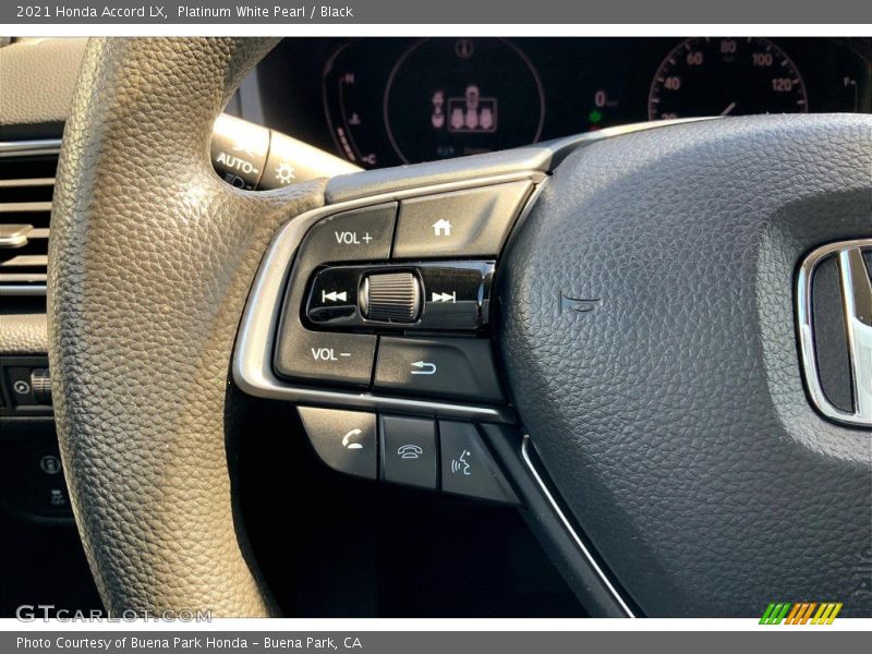 Platinum White Pearl / Black 2021 Honda Accord LX