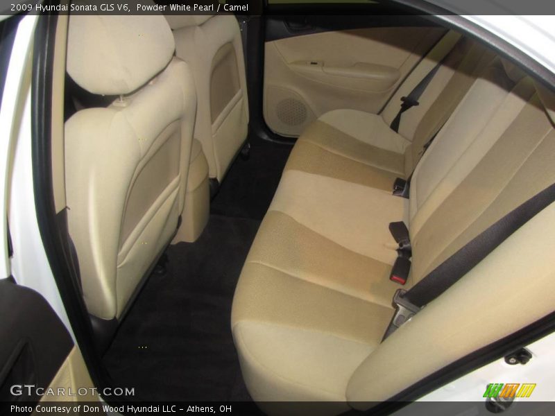 Powder White Pearl / Camel 2009 Hyundai Sonata GLS V6