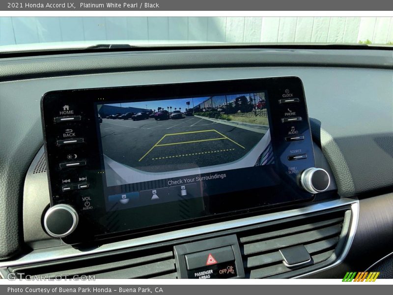 Platinum White Pearl / Black 2021 Honda Accord LX