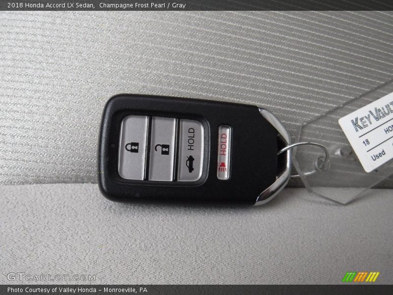Champagne Frost Pearl / Gray 2018 Honda Accord LX Sedan