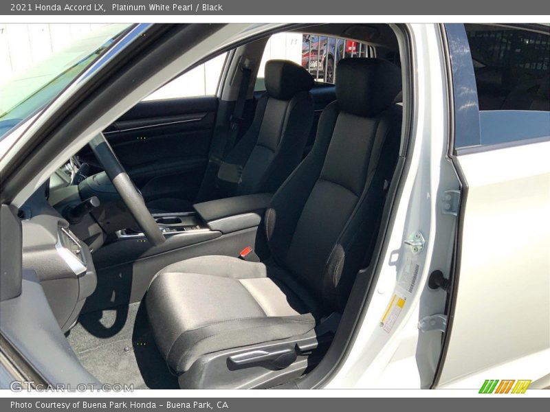 Platinum White Pearl / Black 2021 Honda Accord LX