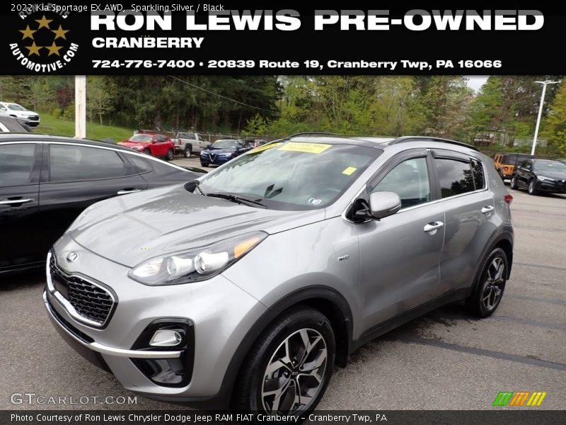 Sparkling Silver / Black 2022 Kia Sportage EX AWD