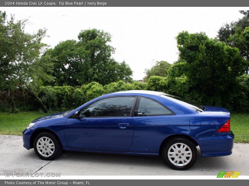 Fiji Blue Pearl / Ivory Beige 2004 Honda Civic LX Coupe