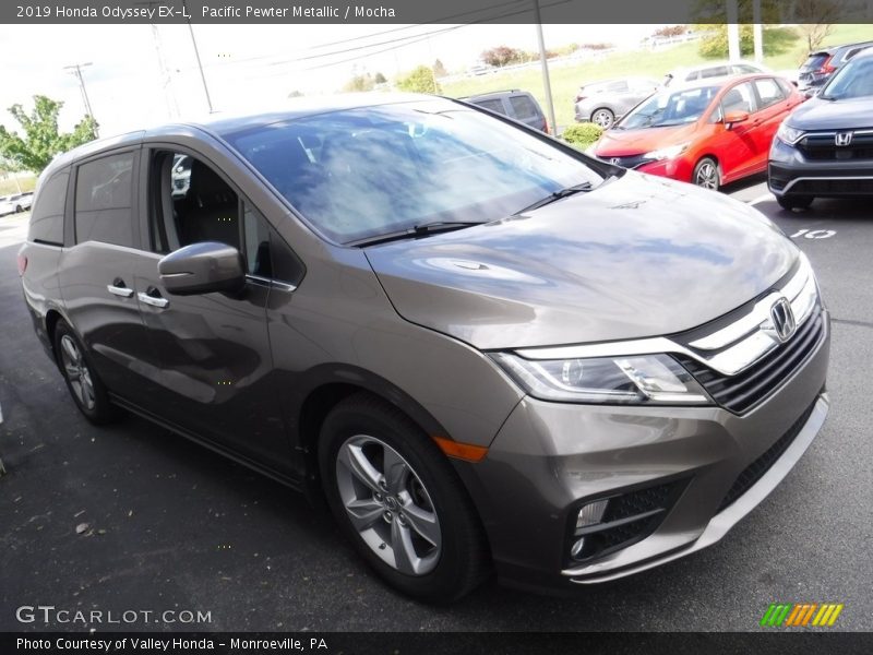 Pacific Pewter Metallic / Mocha 2019 Honda Odyssey EX-L