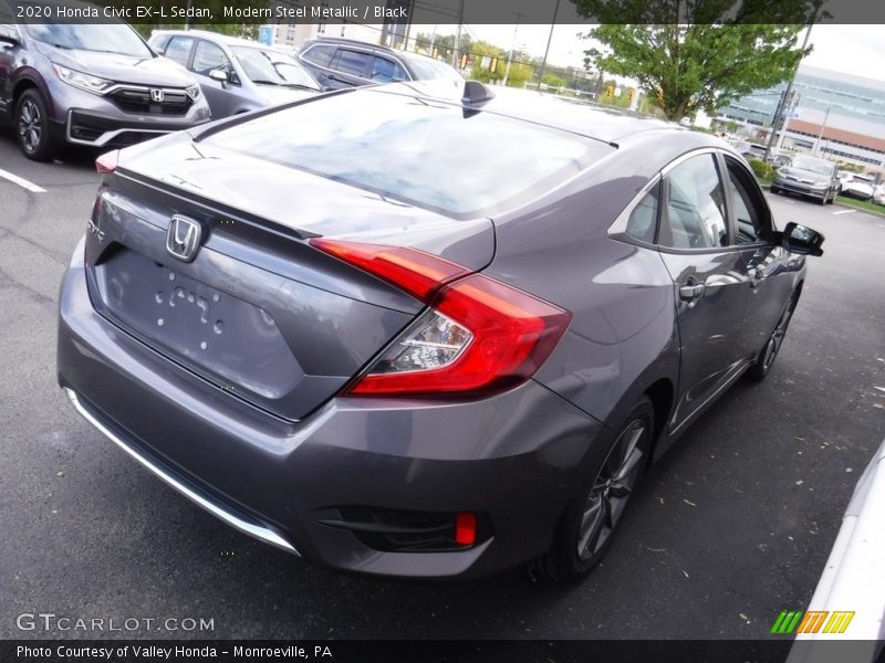 Modern Steel Metallic / Black 2020 Honda Civic EX-L Sedan