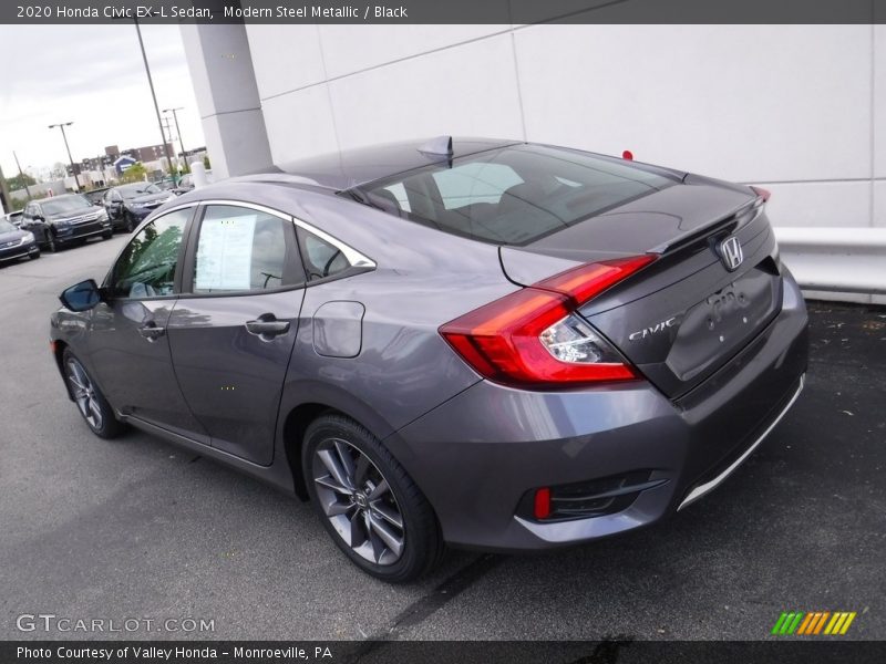 Modern Steel Metallic / Black 2020 Honda Civic EX-L Sedan