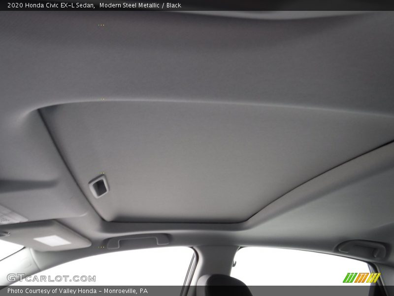 Modern Steel Metallic / Black 2020 Honda Civic EX-L Sedan