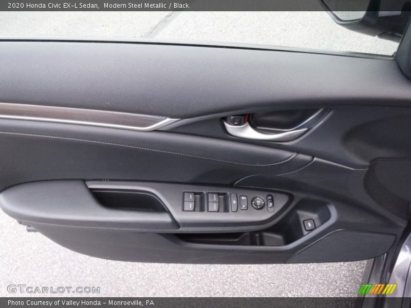 Modern Steel Metallic / Black 2020 Honda Civic EX-L Sedan