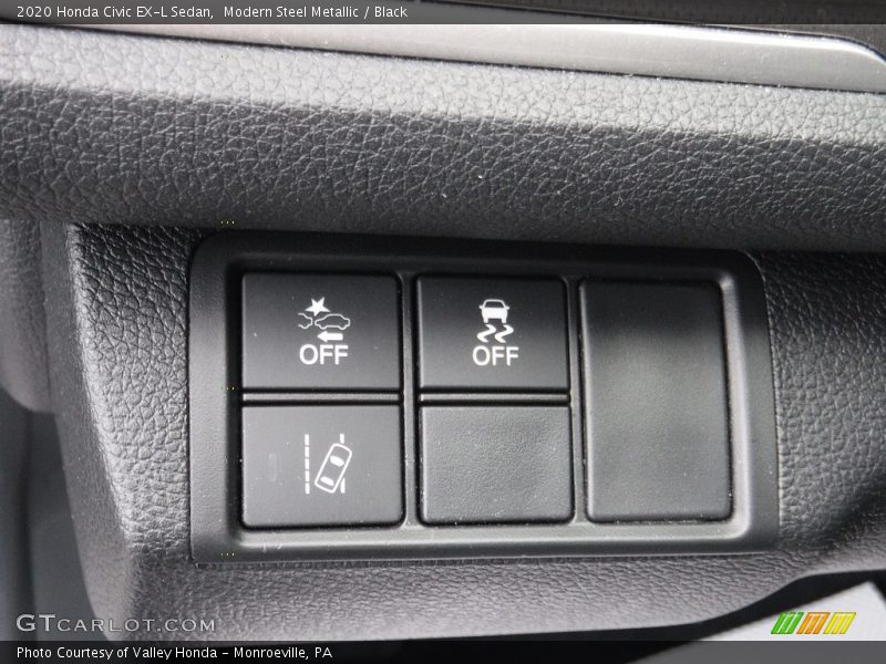 Modern Steel Metallic / Black 2020 Honda Civic EX-L Sedan