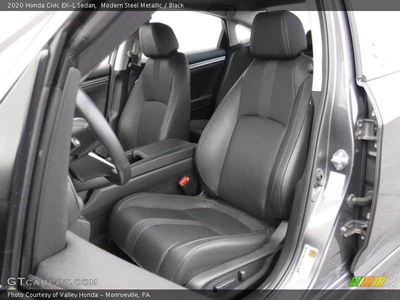 Modern Steel Metallic / Black 2020 Honda Civic EX-L Sedan