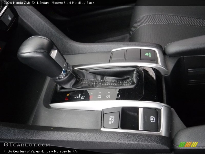 Modern Steel Metallic / Black 2020 Honda Civic EX-L Sedan