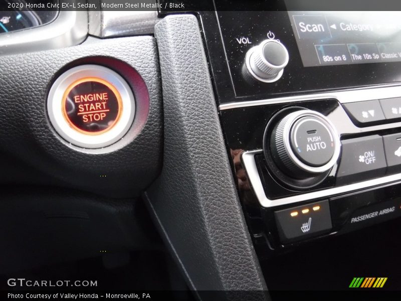 Modern Steel Metallic / Black 2020 Honda Civic EX-L Sedan