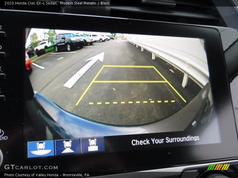 Modern Steel Metallic / Black 2020 Honda Civic EX-L Sedan