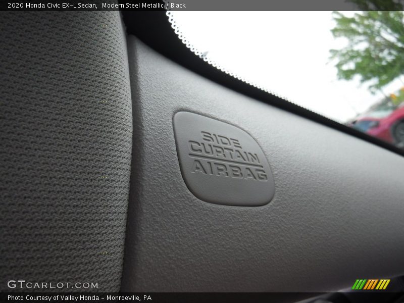 Modern Steel Metallic / Black 2020 Honda Civic EX-L Sedan