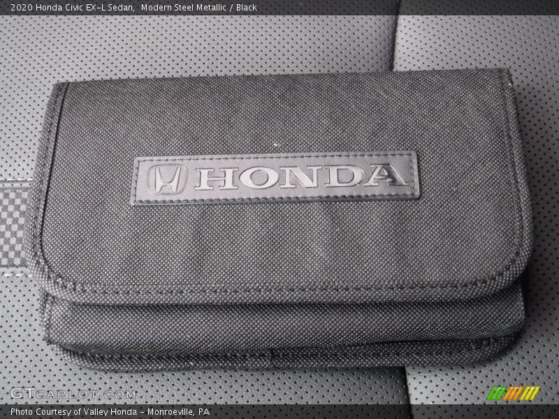 Modern Steel Metallic / Black 2020 Honda Civic EX-L Sedan