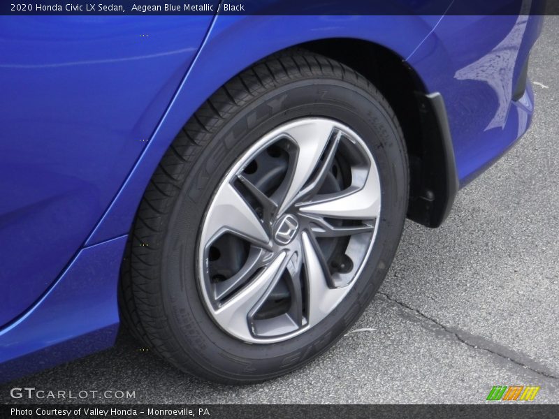 Aegean Blue Metallic / Black 2020 Honda Civic LX Sedan