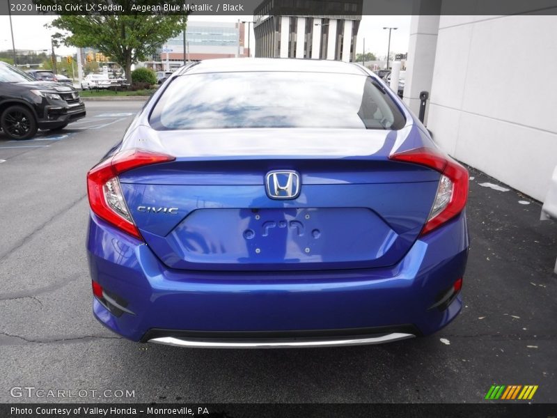 Aegean Blue Metallic / Black 2020 Honda Civic LX Sedan