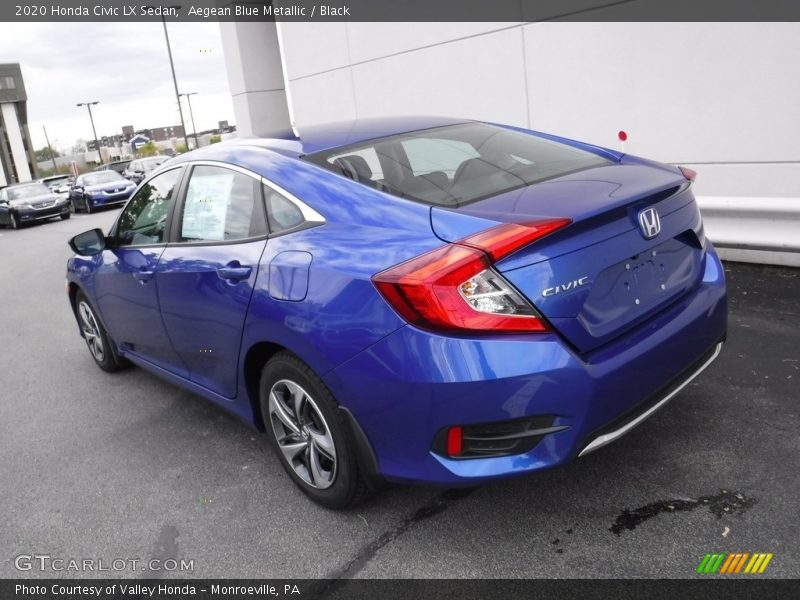 Aegean Blue Metallic / Black 2020 Honda Civic LX Sedan