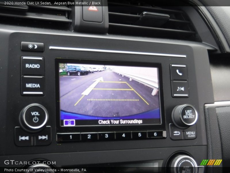 Aegean Blue Metallic / Black 2020 Honda Civic LX Sedan