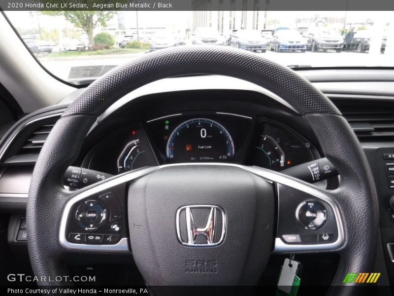 Aegean Blue Metallic / Black 2020 Honda Civic LX Sedan