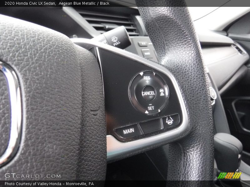 Aegean Blue Metallic / Black 2020 Honda Civic LX Sedan