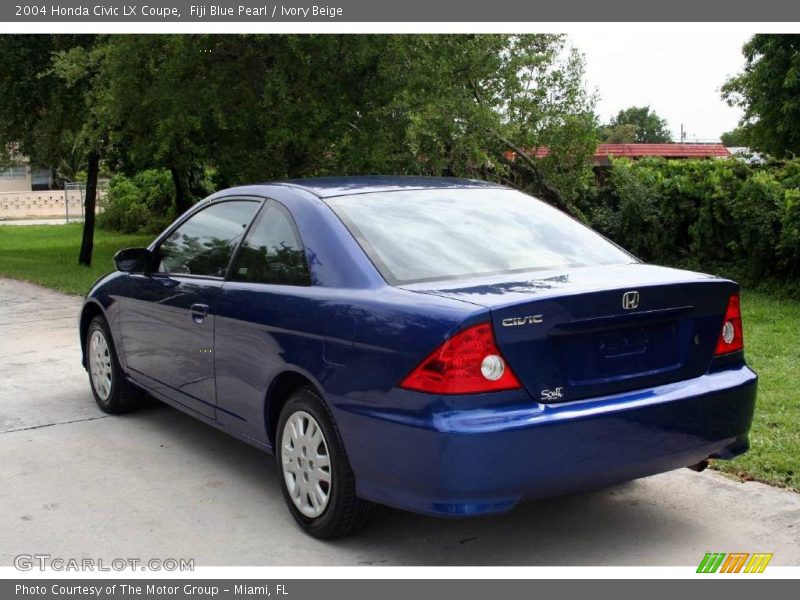 Fiji Blue Pearl / Ivory Beige 2004 Honda Civic LX Coupe