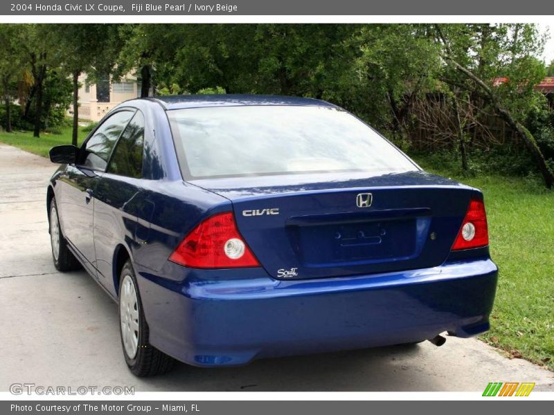Fiji Blue Pearl / Ivory Beige 2004 Honda Civic LX Coupe