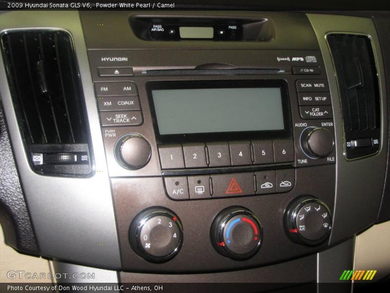 Powder White Pearl / Camel 2009 Hyundai Sonata GLS V6