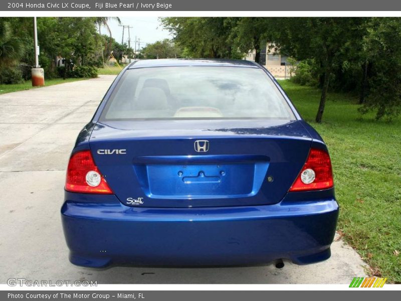 Fiji Blue Pearl / Ivory Beige 2004 Honda Civic LX Coupe