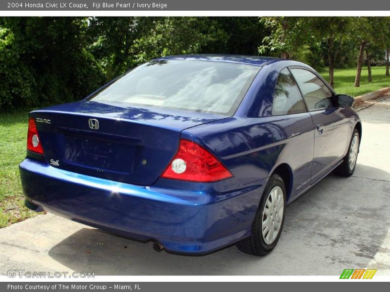 Fiji Blue Pearl / Ivory Beige 2004 Honda Civic LX Coupe