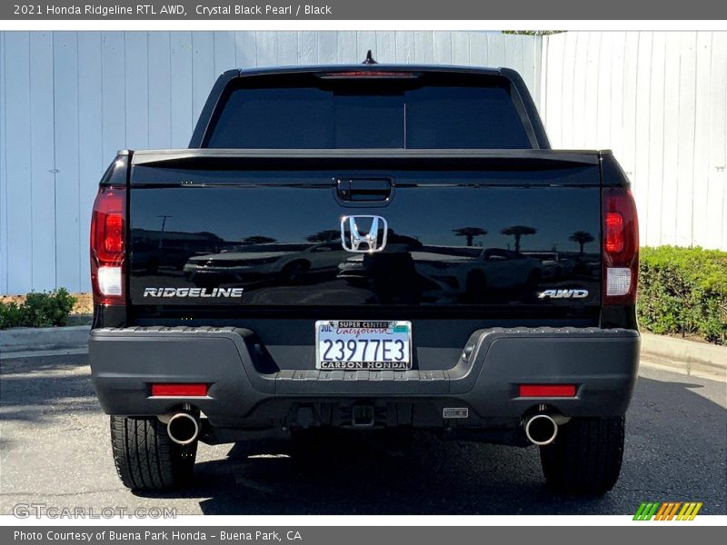 Crystal Black Pearl / Black 2021 Honda Ridgeline RTL AWD