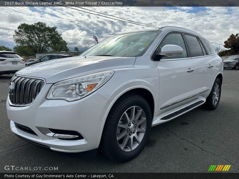 White Frost Tricoat / Choccachino 2017 Buick Enclave Leather AWD