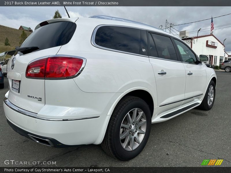 White Frost Tricoat / Choccachino 2017 Buick Enclave Leather AWD