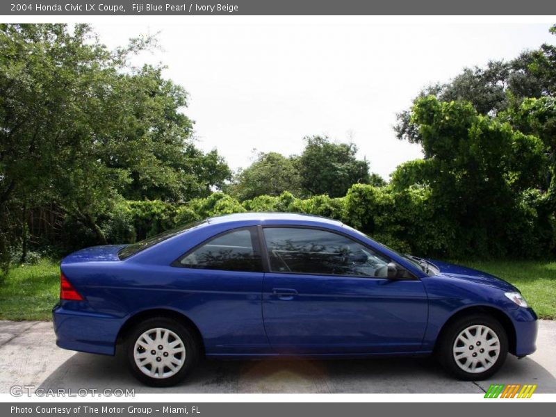Fiji Blue Pearl / Ivory Beige 2004 Honda Civic LX Coupe