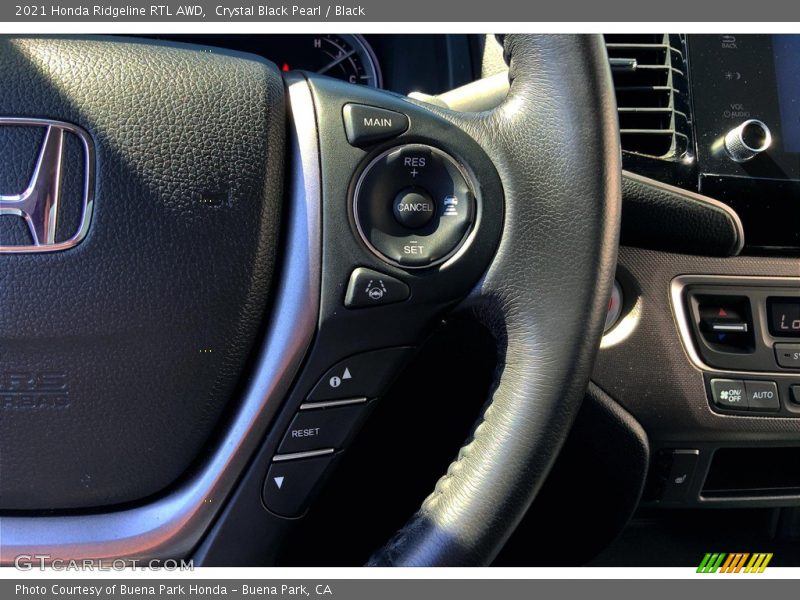 Crystal Black Pearl / Black 2021 Honda Ridgeline RTL AWD