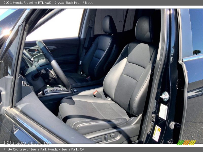 Crystal Black Pearl / Black 2021 Honda Ridgeline RTL AWD
