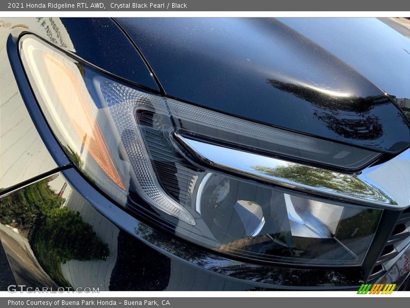 Crystal Black Pearl / Black 2021 Honda Ridgeline RTL AWD