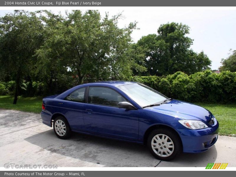 Fiji Blue Pearl / Ivory Beige 2004 Honda Civic LX Coupe