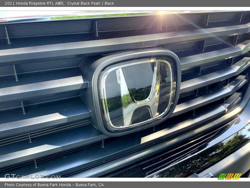 Crystal Black Pearl / Black 2021 Honda Ridgeline RTL AWD