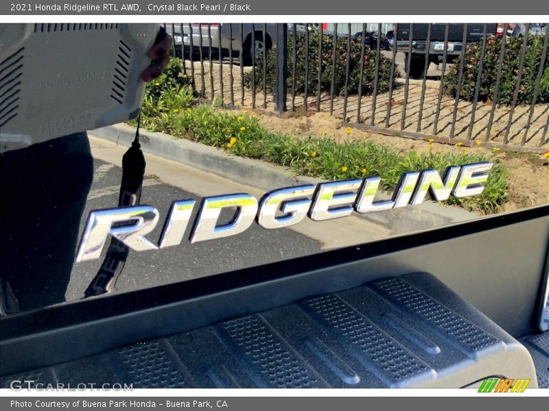 Crystal Black Pearl / Black 2021 Honda Ridgeline RTL AWD