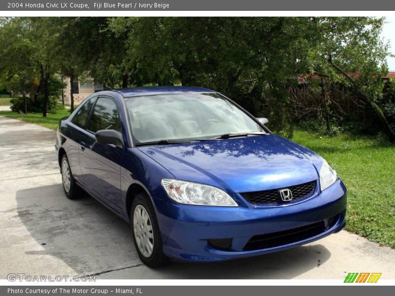 Fiji Blue Pearl / Ivory Beige 2004 Honda Civic LX Coupe