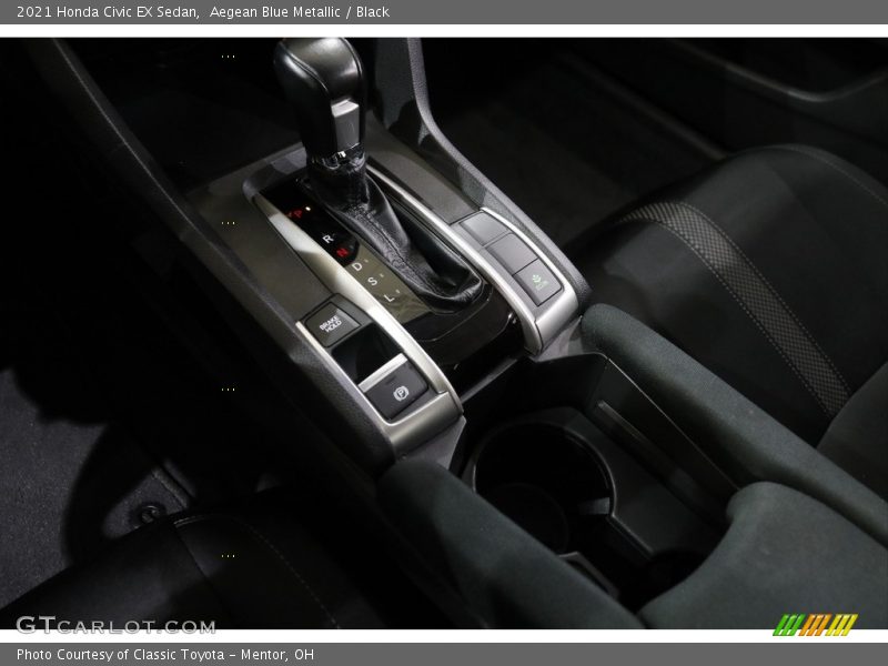 Aegean Blue Metallic / Black 2021 Honda Civic EX Sedan