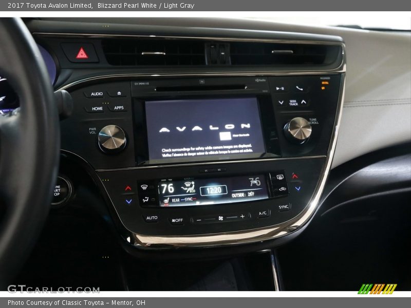 Blizzard Pearl White / Light Gray 2017 Toyota Avalon Limited