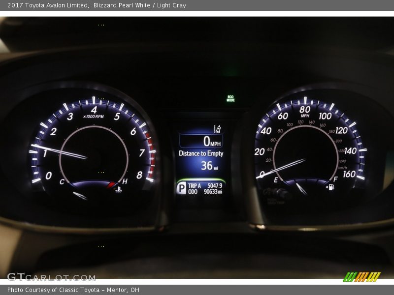 Blizzard Pearl White / Light Gray 2017 Toyota Avalon Limited