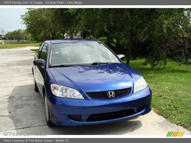 Fiji Blue Pearl / Ivory Beige 2004 Honda Civic LX Coupe