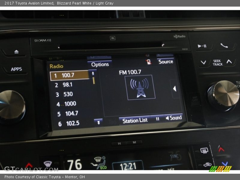 Blizzard Pearl White / Light Gray 2017 Toyota Avalon Limited