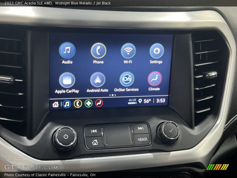 Midnight Blue Metallic / Jet Black 2022 GMC Acadia SLE AWD