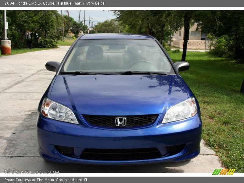Fiji Blue Pearl / Ivory Beige 2004 Honda Civic LX Coupe
